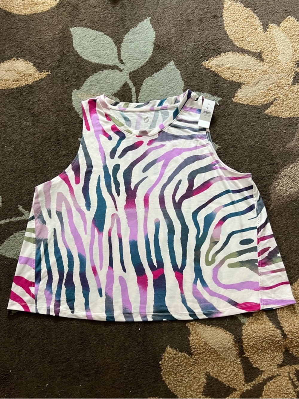 BNWT Lou & Grey Multicolor Zebra Stripe Tank XL